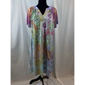 Atelier 5 Women's Size‎ Medium Short Sleeve Multi Color Dress